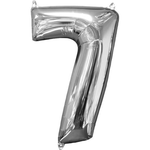Шар фольгированный цифра "7"