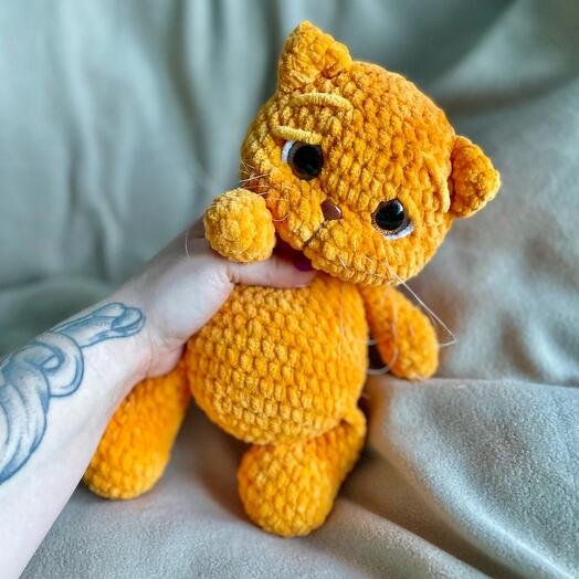 Gato de juguete de punto de hilo de felpa 🐈
