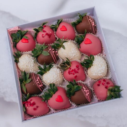 Fresas cubiertas de chocolate Snow Queen 16 bayas