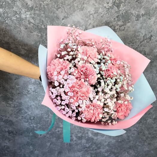 Ramo de Gypsophila y Dianthus
