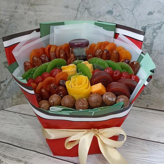 Конверт с соком и сухофруктами" Green