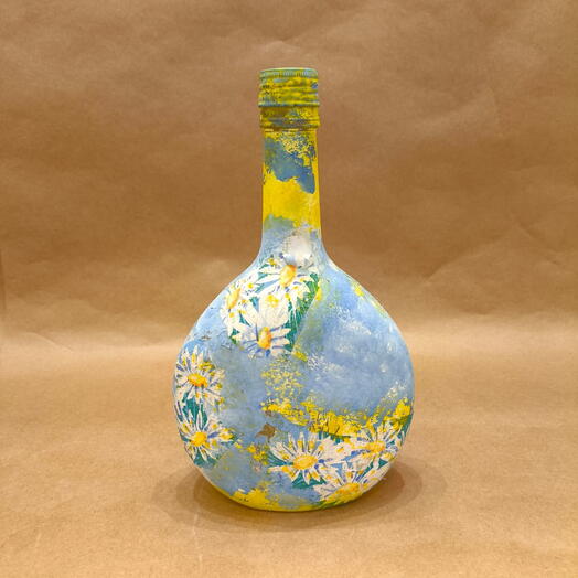 High Quality Glass Vase Art Hand Painted - V003