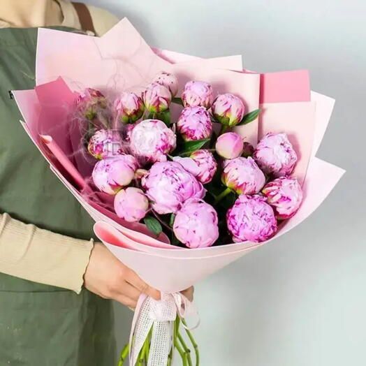 Sweety 21 Pink Peonies Bouquet