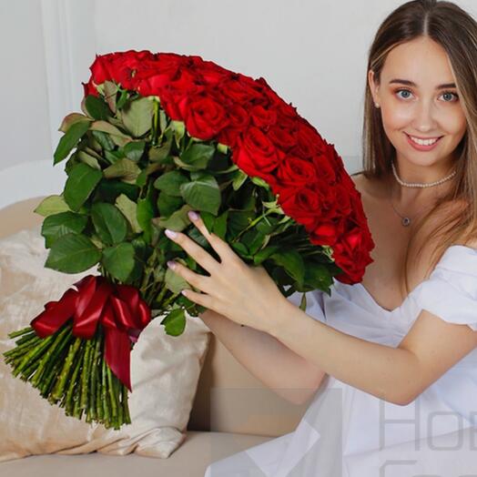 БУКЕТ  75  КРАСНАЯ РОЗА