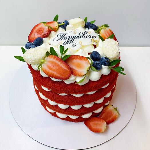 Pastel de terciopelo rojo