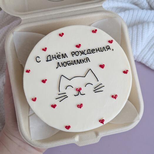 Бенто торт с котиком на день рождения