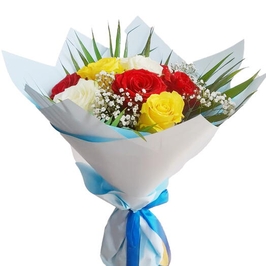 Mixed Roses Bouquet - Fresh Variety of Colors