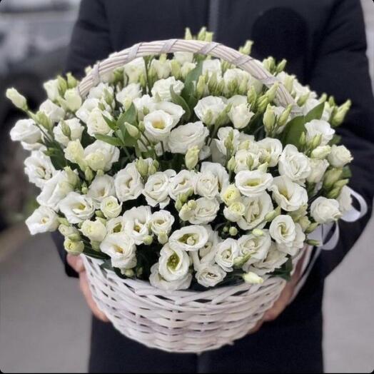 White lisianthus in box