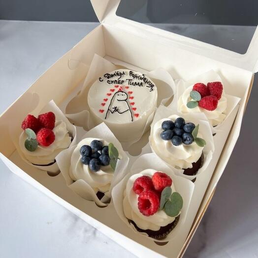 Сладкий набор бенто +  5 капкейки
