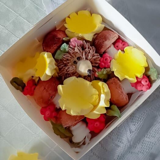 Зефирный ёжик в грибах