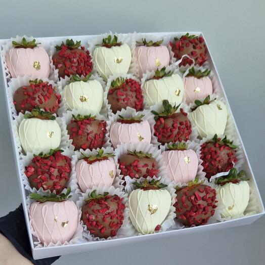 Клубника в шоколаде Роскошь 🍫 20-25шт маме/ мамуле/ любимой/ девушке/ жене/ сестре/ коллеге/ подруге