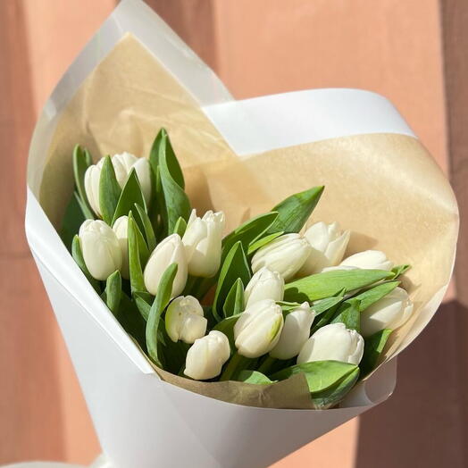 20 White Tulips