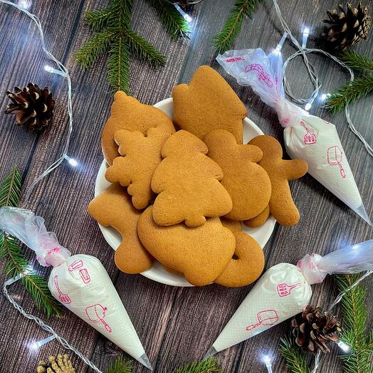 Набор имбирных пряников «Сделай сам» новогодняя сказка 30 шт