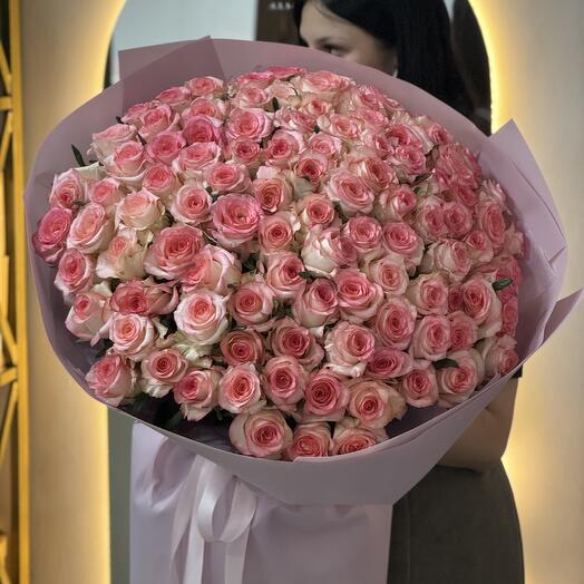 101 Роза в нежной расцветке