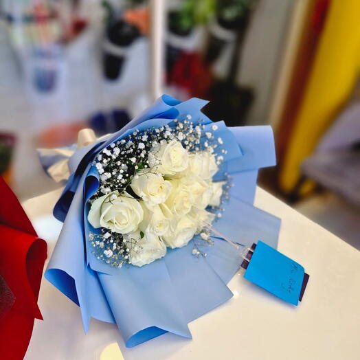 White rose bouquet