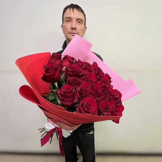 Розы 25 штук 70