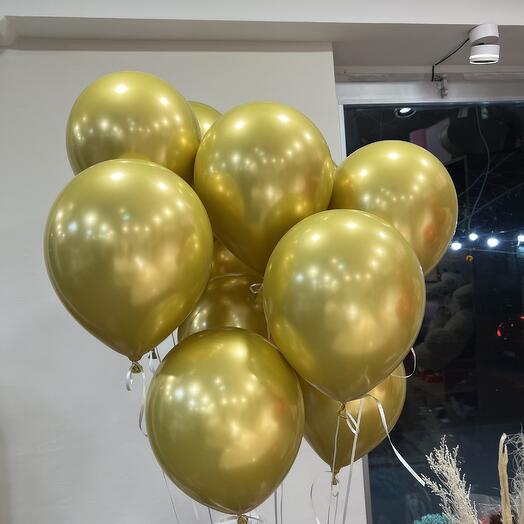 Gold chrome balloons