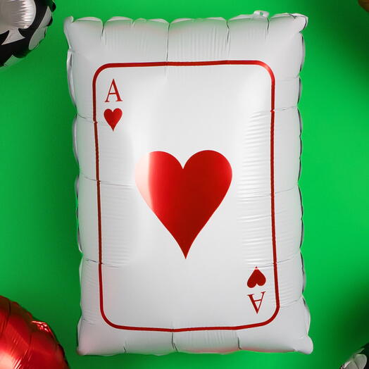 Воздушный шар гелий «Карта», туз,  игральная. Helium foil balloon Pla card