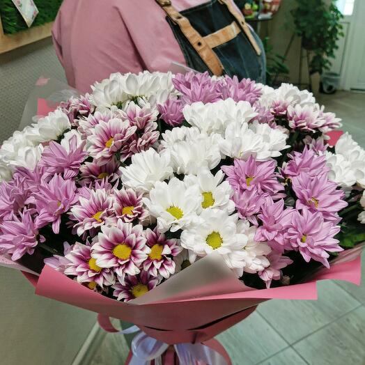 Букет из кустовых хризантем " Микс"