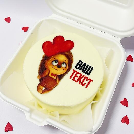 Бенто торт влюбленный ежик