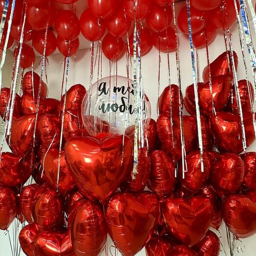 Набор шаров Happy Valentine s Day