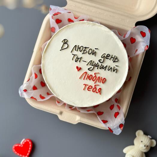 Бенто-торт на 14 февраля для любимого