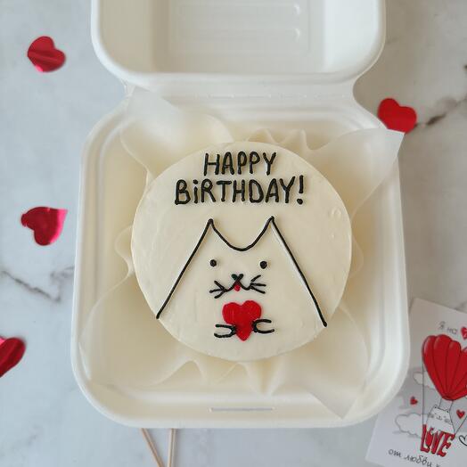 Бенто торт Happy Birthday, котик