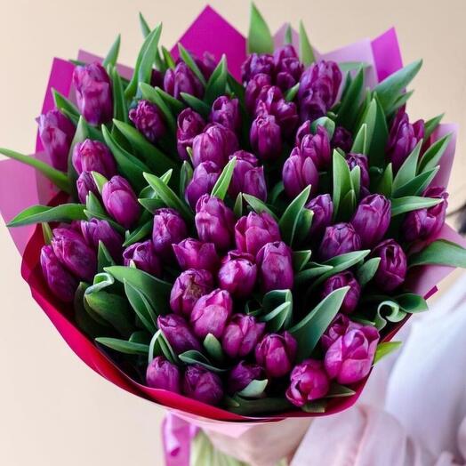 Сиреневые тюльпаны 59ш