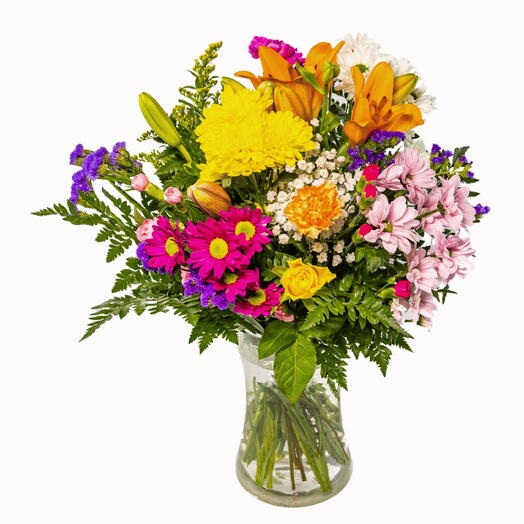 Bright Mixed Fresh Flower Bouquet