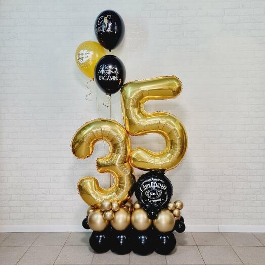 Шары цифры 35 для мужчины