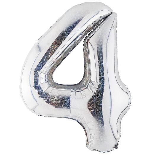 ЦИФРА 4 40 Silver блеск