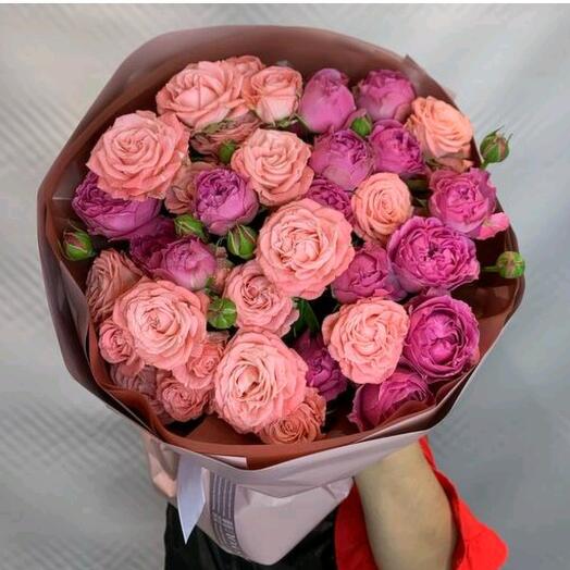 Микс кустовых роз