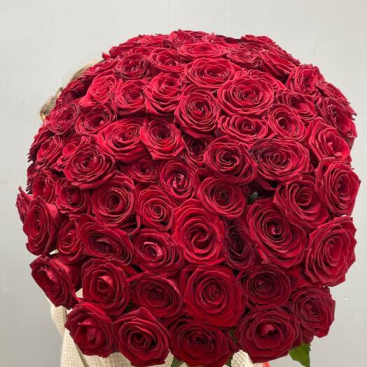 75 Ароматных красных роз🌹