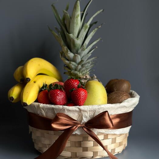 Подарочный набор «Фруктовая корзина»: подарок для родных и близких на праздник, день рождения, юбилей