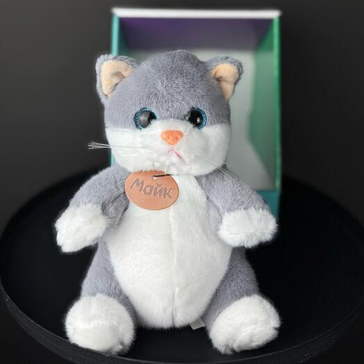 Котёнок Майк в подарочной коробке by Rozali Flowers