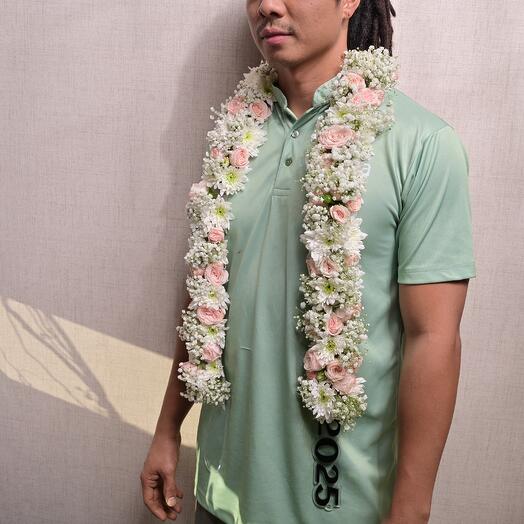 Floral Necklace (Graduation, Celebration, Special Occasions)-A