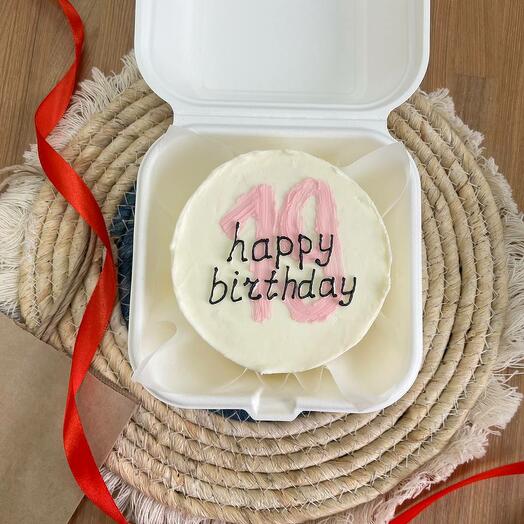 Бенто торт Happy birthday и цифра