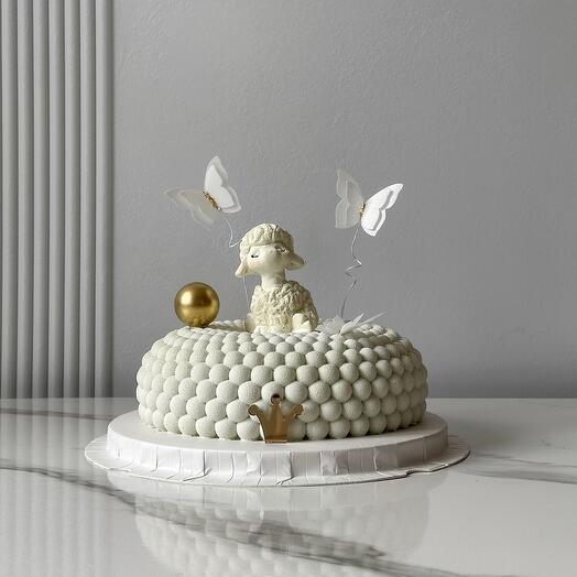 Pastel de mousse para niños para cumpleaños de niña, para un año, como regalo