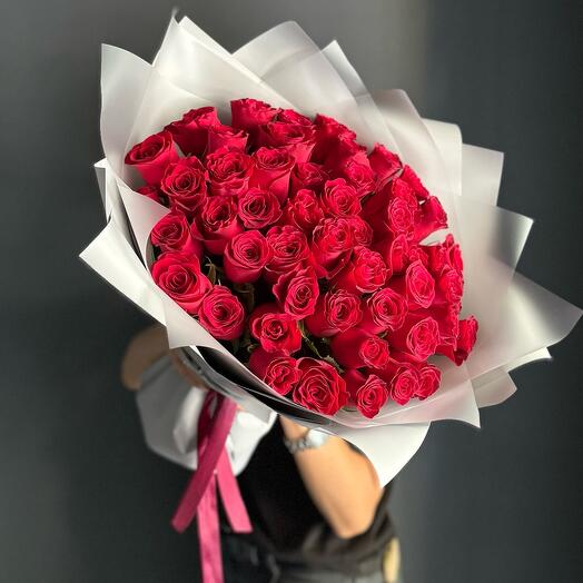 -20%АКЦИЯ🌹Букет классика /51 кенийская розы/Цветы Уфа /Доставка Уфа