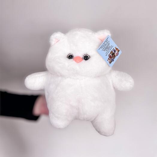 Мягкая игрушка Кот толстяк Белый