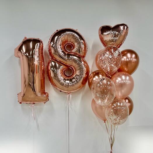 Шары девушке на 18 лет