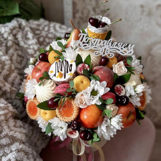 Съедобный букет «Время вкусных мгновений»
