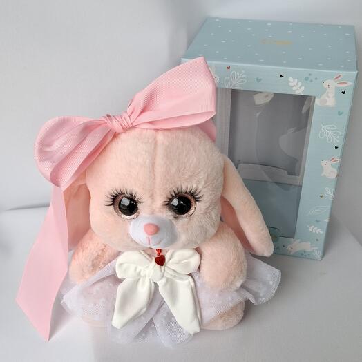 Мягкая игрушка " Зайка Ла-Пу-Ля "в подарочной коробке