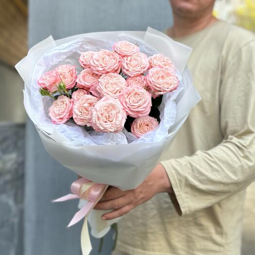 Пион.роза нежный букет для мамы