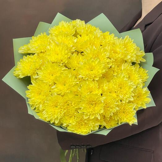 Букет кустовых хризантем Baltica Yellow 9 шт