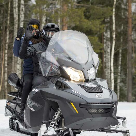 Riding on the premium powerful double snowmobile BRP "Snezhik Sport Tourist" 1 hour