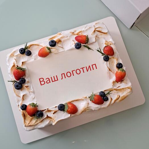 Торт  на выпускной, с логотипом на корпоратив, для коллег