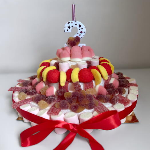 Pastel cumpleanos de golosinas 🍬🎂