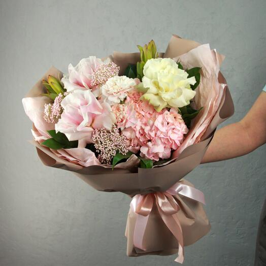 Букет "Rose gold" с французскими розами