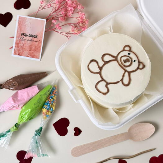 Бенто-торт «Раскраска» — Мишка! 🎨